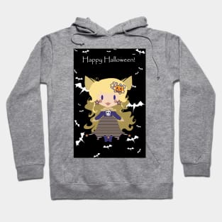 "Happy Halloween" Cute Blonde Halloween Lady Hoodie